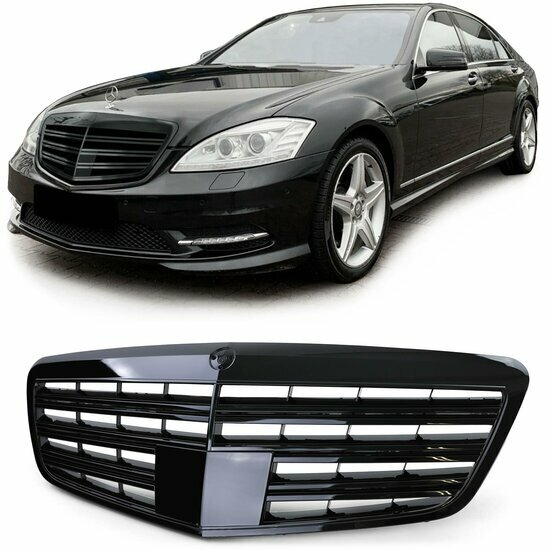 ACTIE Sportgrill glanzend zwart Mercedes-Benz S klasse W221 2009 - 2013