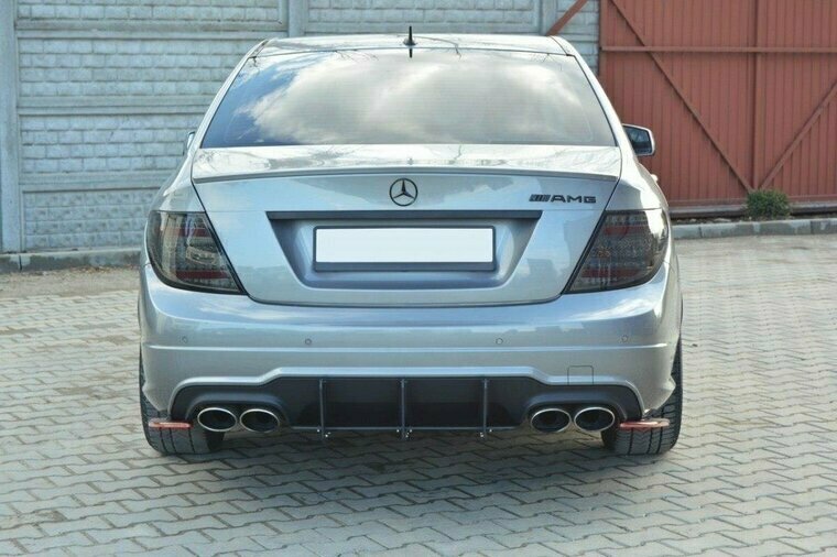 Mercedes C W204 AMG-Line (Facelift) REAR DIFFUSER &amp; REAR SIDE SPLITTERS