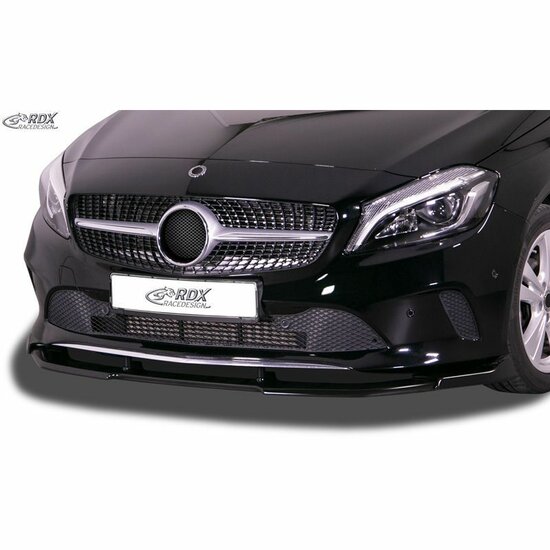 Voorspoiler Vario-X passend voor Mercedes A-Klasse W176 facelift model 2015 - 2018 met standaard voorbumper