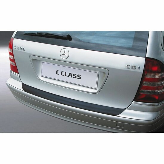 ABS Achterbumper beschermlijst passend voor Mercedes-Benz C-Klasse S203 Kombi 2001-2007 Zwart