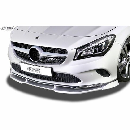 Voorspoiler Vario-X passend voor Mercedes CLA C117 Coupe en X117 Shooting Brake facelift model 2016 - 2019 met standaard voorbumper