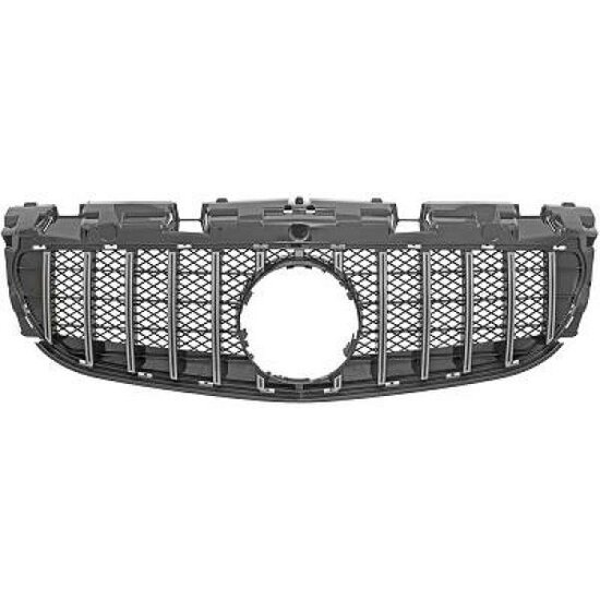 Glanzend zwarte grill met chromen accenten passend voor Mercedes SLC R172 model 2016 - 2020