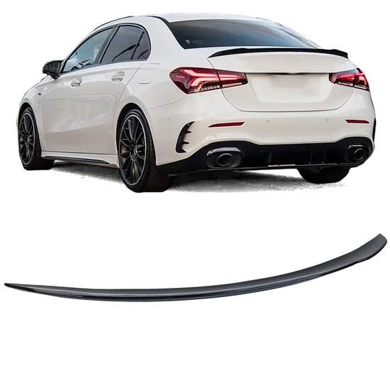 Spoiler glanzend zwart passend voor Mercedes A-Klasse sedan V177 model vanaf 2018