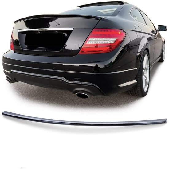 Glanzend zwarte spoiler passend voor Mercedes C-Klasse C204 coupe model 2011 - 2014 