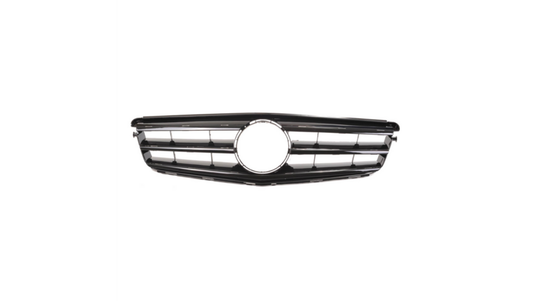 Glanzend zwarte grill A-style passend voor Mercedes C-Klasse W204, S204 en C204 model 2007 - 2015