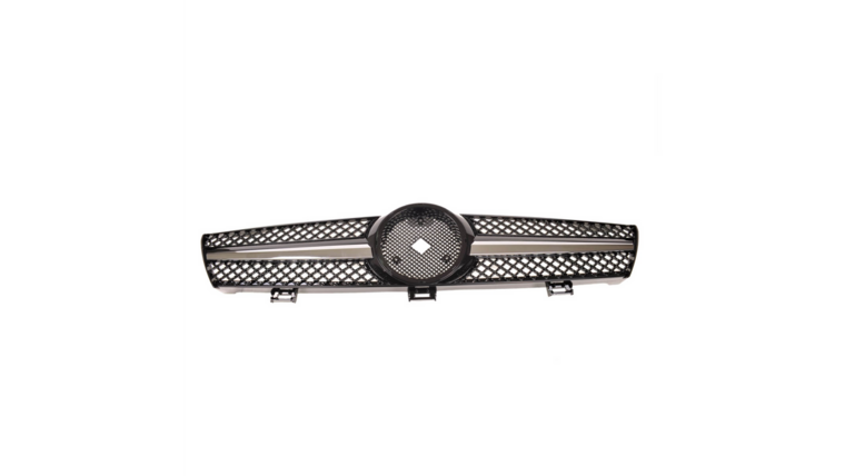 Glanzend zwarte grill met chromen accenten passend voor Mercedes CLS C219 model 2004 - 2008