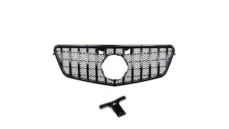 Glanzend zwarte grill passend voor Mercedes E-Klasse W212 en S212 model 2009 - 2013.