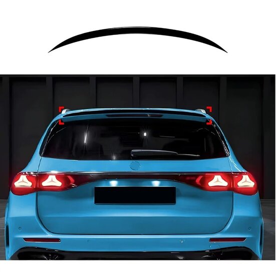 Glanzend zwarte spoiler passend voor Mercedes E-Klasse Kombi S214 model vanaf 2024