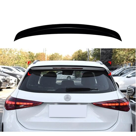 Glanzend zwarte spoiler passend voor Mercedes C-Klasse Kombi S206 model vanaf 2021