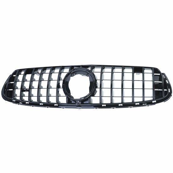 Gril glanzend zwart passend voor Mercedes GLC X253 en C253 facelift model 2019 - 2022 met standaard voorbumper