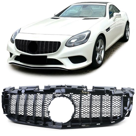 Grille glanzend zwart passend voor Mercedes SLC R172 model 2016 - 2021