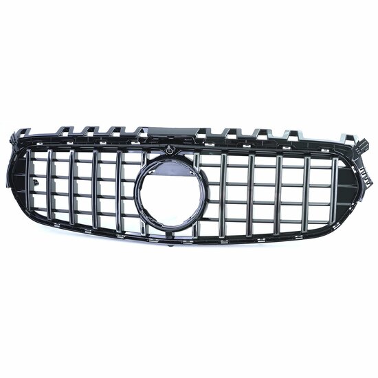 Glanzend zwarte grille met chromen accenten passend voor Mercedes B-Klasse W247 model vanaf 2018