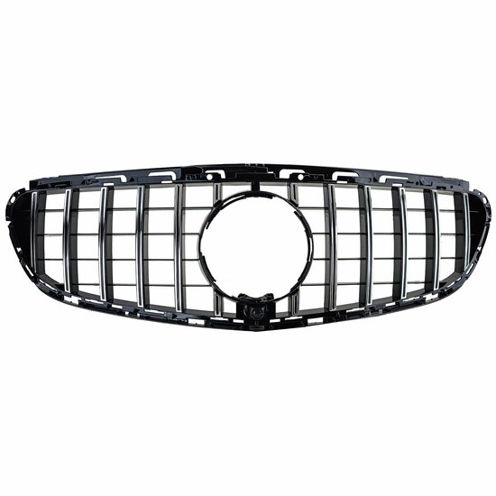 Glanzend zwarte grill met chromen accenten passend voor Mercedes E-Klasse W212 en S212 facelift model 2013 - 2016