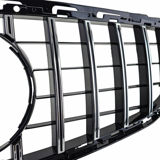 Glanzend zwarte grill met chromen accenten passend voor Mercedes E-Klasse W212 en S212 facelift model 2013 - 2016