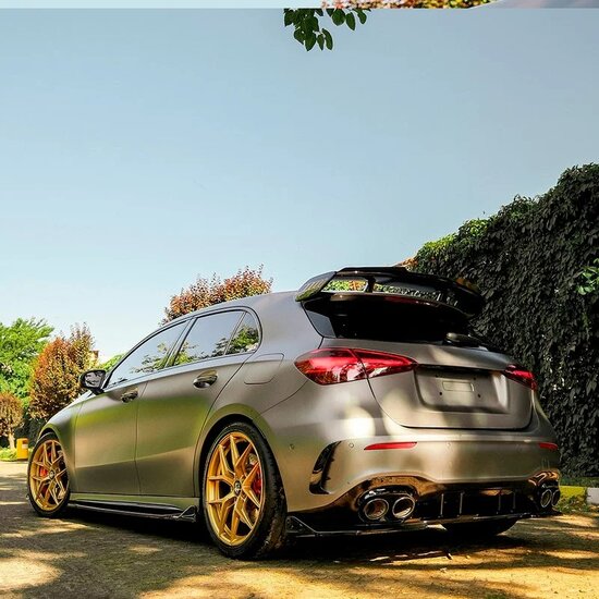 Sideskirts aanzets glanzend zwart passend voor Mercedes A-Klasse (W177) A45 S Aero Pack model vanaf 2019 