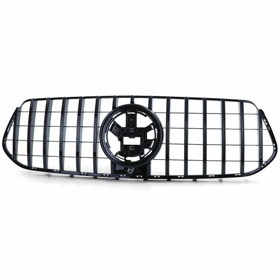 Glanzend zwarte grille passend voor Mercedes GLE-Klasse W167 en C167 model 2018 - 2023 met AMG-line voorbumper