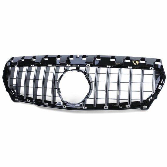 Glanzend zwarte grille met chromen accenten passend voor Mercedes CLA C117 en X117 model 2013 - 2016