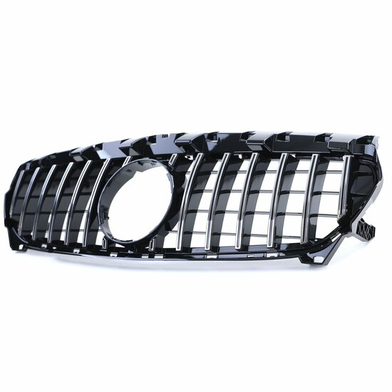 Glanzend zwarte grille met chromen accenten passend voor Mercedes CLA C117 en X117 model 2013 - 2016