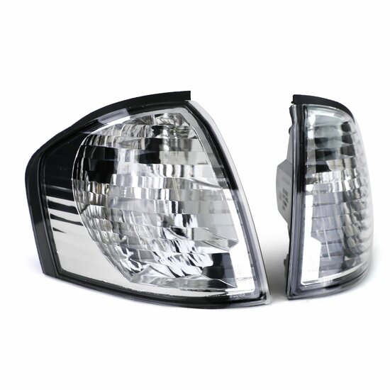 Chromen knipperlichten passend voor Mercedes C-Klasse W202 en S202 model 1993 - 2001