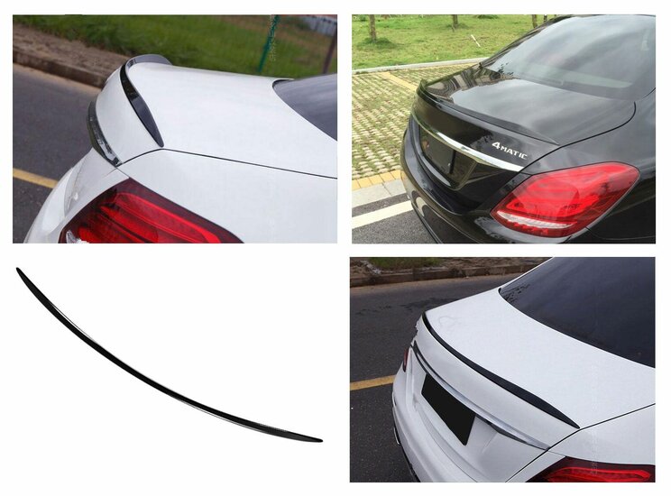 Glanzend zwarte spoiler passend voor Mercedes E-Klasse W213 model 2016 - 2023