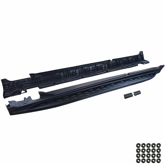 Treeplanken zwart passend voor Mercedes GLC-Klasse X253 en C253 model 2015 - 2022