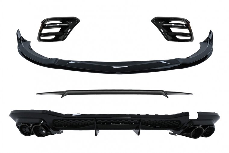 Glanzend zwart aanzetpakket passend voor Mercedes S-Klasse W223 model 2021 - 2026  met AMG-line bumpers
