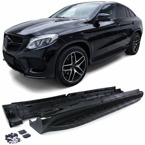 Treeplanken zwart passend voor Mercedes GLE-Klasse C292 Coupe model 2015  - 2019