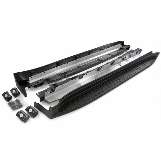 Treeplanken glanzend zwart passend voor Mercedes GL X164 model 2006 - 2012