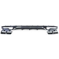 Sport diffuser met chromen sierstukken passend voor Mercedes E-Klasse W213 model 2016 - 2020
