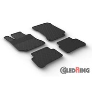 Rubber matten passend voor Mercedes E-Klasse W212 model 2013 - 2016 (G profiel 4-delig + montageclips)