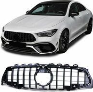 Glanzend zwarte gril passend voor Mercedes CLA C118 en X118 model 2019 - 2023 