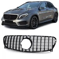 Glanzend zwarte gril passend voor Mercedes GLA X156 model 2013 - 2016 