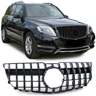 Glanzend zwarte gril passend voor Mercedes GLK-Klasse X204 model 2012 - 2015 