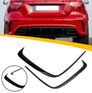 Bumper inzet glanzend zwart passend voor Mercedes A-Klasse W176 model 2012 - 2015 met AMG-line achterbumper