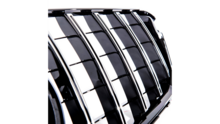 Glanzend zwarte grill met chromen accenten passend voor Mercedes C-Klasse W204, S204 en C204 model 2007 - 2015