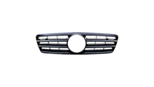 All black grill vier strepen passend voor Mercedes C-Klasse W203 en S203 model 2000 - 2007