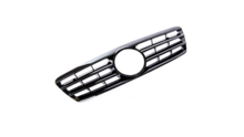 All black grill vier strepen passend voor Mercedes C-Klasse W203 en S203 model 2000 - 2007