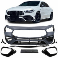 Sportlook bumper voorzijde passend voor Mercedes CLA C118 en X118 model vanaf 2019