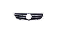 Glanzend zwarte grill met chromen accenten passend voor Mercedes CLK C209 en A209 model 2002 - 2009