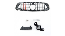 Carbon look grill B-look passend voor Mercedes E-Klasse W213, S213, A238 en C238 model 2020 - 2023 met AMG line voorbumper