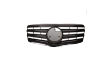 Glanzend zwarte grill passend voor Mercedes E-Klasse W211 en S211 facelift model 2006 - 2009