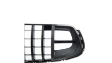 Carbon look grill met oranje accenten passend voor Mercedes GLC X253 en C253 facelift model 2019 - 2022 AMG-line voorbumper