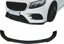 Glanzend zwarte frontlip passend voor Mercedes E-Klasse W213, S213 en C238 facelift model 2020 - 2023 met AMG-line bumper
