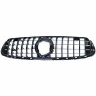 Gril glanzend zwart passend voor Mercedes GLC X253 en C253 facelift model 2019 - 2022 met standaard voorbumper