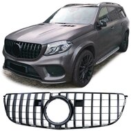 Glanzend zwarte grill passend voor Mercedes GLS X166 model 2015 - 2019