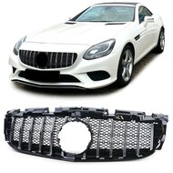 Grille glanzend zwart met chromen accenten passend voor Mercedes SLC R172 model 2016 - 2021