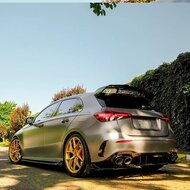 Sideskirts aanzets glanzend zwart passend voor Mercedes A-Klasse (W177) A45 S Aero Pack model vanaf 2019 