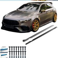 Sideskirts aanzets glanzend zwart passend voor Mercedes A-Klasse (W177) A45 S Aero Pack model vanaf 2019 