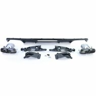 Glanzend zwarte diffuser met zwarte sierstukken passend voor Mercedes CLS C218 model 2014 - 2018 met AMG-line achterbumper