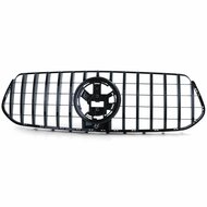 Glanzend zwarte grille passend voor Mercedes GLE-Klasse W167 en C167 model 2018 - 2023 met AMG-line voorbumper